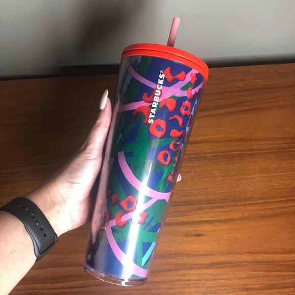 STARBUCKS Summer 2021 Jungle Leopard Print Acrylic Venti Cold Cup Tumbler - Picture 6 of 6